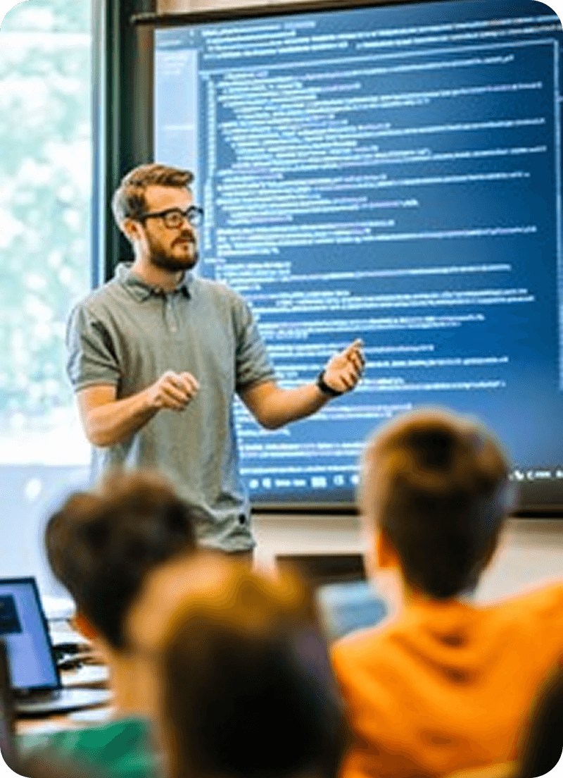 Students in classroom lab